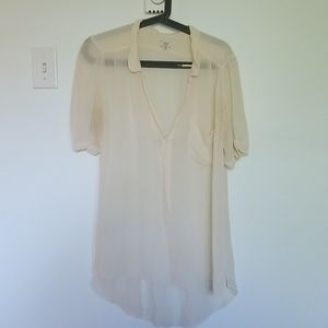 Sheer silk oversized tshirt